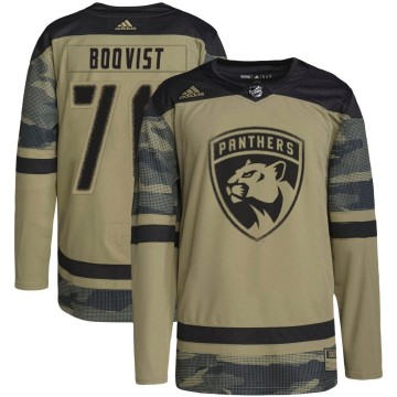 Authentic Adidas Men's Jesper Boqvist Florida Panthers Military Appreciation Practice Jersey - Camo