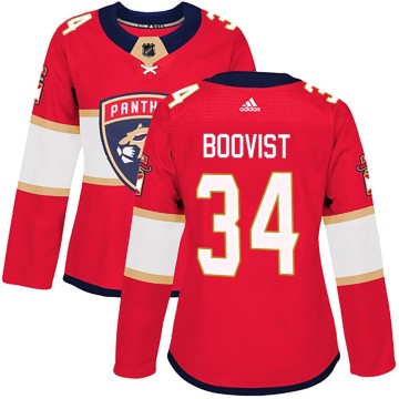 Authentic Adidas Women's Adam Boqvist Florida Panthers Home Jersey - Red