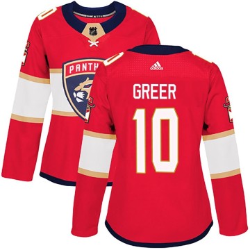 Authentic Adidas Women's A.J. Greer Florida Panthers Home Jersey - Red