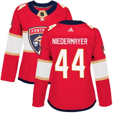 Authentic Adidas Women's Rob Niedermayer Florida Panthers Home Jersey - Red