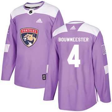 Authentic Adidas Youth Jay Bouwmeester Florida Panthers Fights Cancer Practice Jersey - Purple