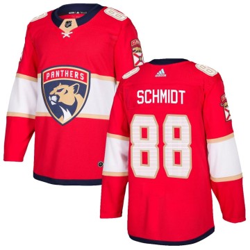 Authentic Adidas Youth Nate Schmidt Florida Panthers Home Jersey - Red