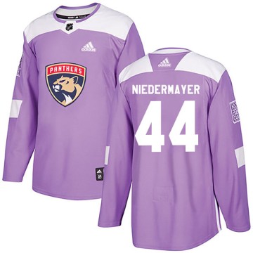 Authentic Adidas Youth Rob Niedermayer Florida Panthers Fights Cancer Practice Jersey - Purple