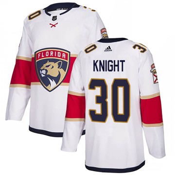 Authentic Adidas Youth Spencer Knight Florida Panthers Away Jersey - White