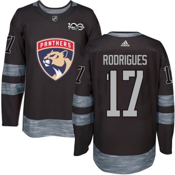 Authentic Men's Evan Rodrigues Florida Panthers 1917-2017 100th Anniversary Jersey - Black