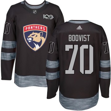 Authentic Men's Jesper Boqvist Florida Panthers 1917-2017 100th Anniversary Jersey - Black