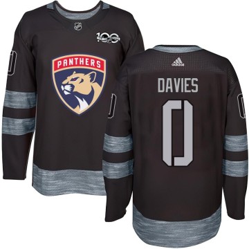 Authentic Men's Josh Davies Florida Panthers 1917-2017 100th Anniversary Jersey - Black