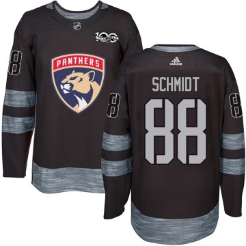 Authentic Men's Nate Schmidt Florida Panthers 1917-2017 100th Anniversary Jersey - Black