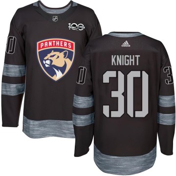 Authentic Men's Spencer Knight Florida Panthers 1917-2017 100th Anniversary Jersey - Black